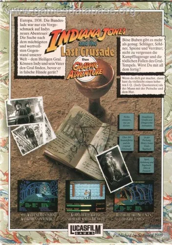 Indiana Jones and the Last Crusade (Floppy DOS VGA) Game
